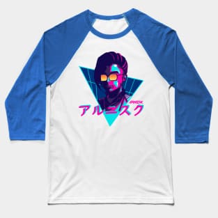 Aesthetic Retrowave synthwave  Girl (Arniisk) Baseball T-Shirt